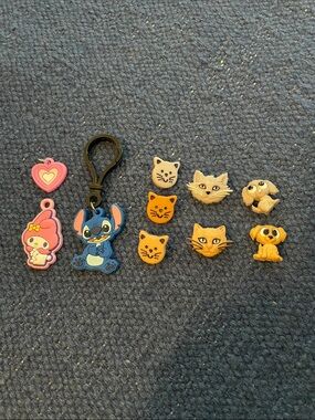 Cute Cartoon Character and Animal buttons & Charms - Pink & Blue & Orange